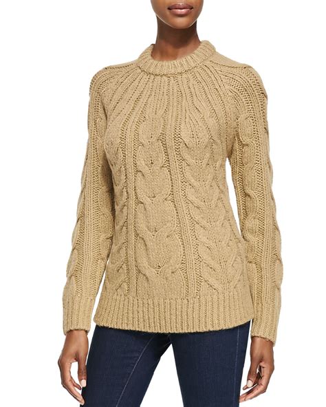 wool cable knit chunky sweater from michael kors|Michael Michael Kors cable.